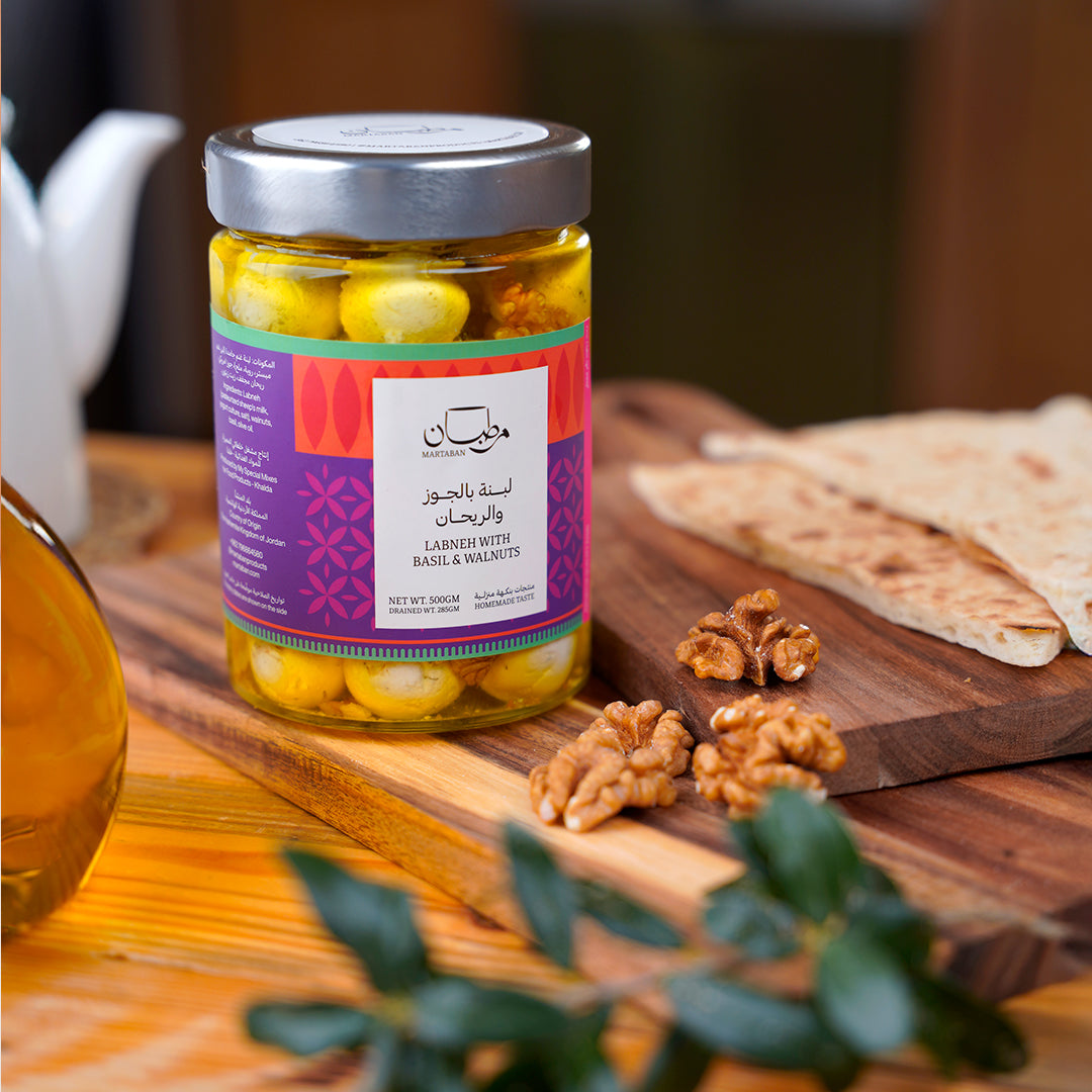 Labneh with Basil and Walnuts