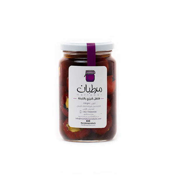 Cherry peppers stuffed with labneh