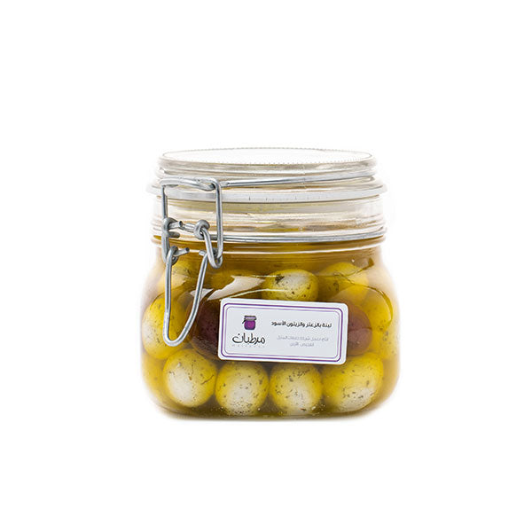 Labneh with Black Olives and Thyme