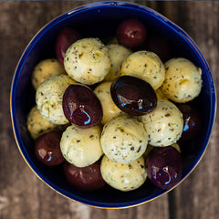Labneh with Black Olives and Thyme